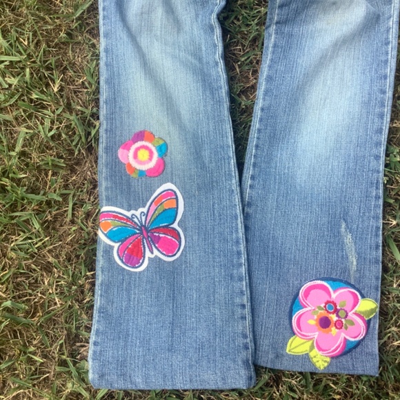 The Children’s Place girls jeans. Bootcut size 12. Embroidered - Picture 5 of 5